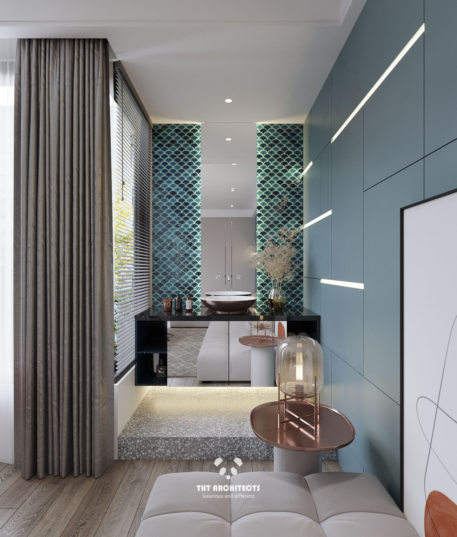 tht architects - Nhà chị Châu Đà Lạt - phòng khách 09